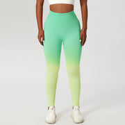Gradient Fitness High Waist Sportswear Tight Outdoor Pants - Blue Force Sports