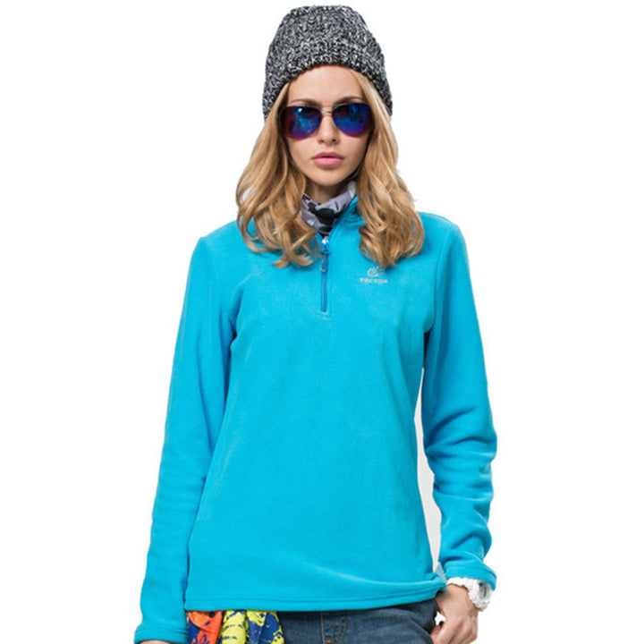 Autumn And Winter Warm Jacket Women's New Style Outdoor Women's Fleece Jacket - Blue Force Sports