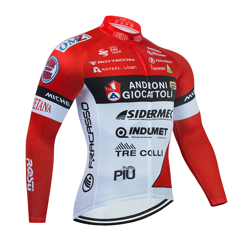 Long-sleeved Cycling Jersey Suit Autumn And Winter Fleece Top - Blue Force Sports