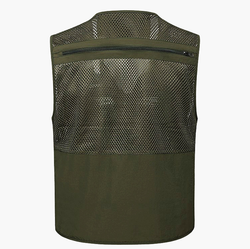 Multi-pocket Men's Professional Photography Vest - Blue Force Sports