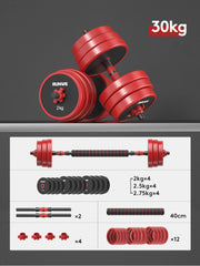 Men's Home Electroplating Pure Iron Barbell Set - Blue Force Sports