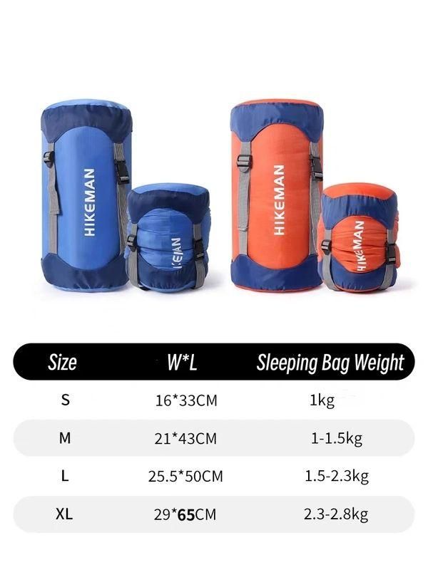 Saco de dormir de algodón ultraligero, impermeable y con compartimento de compresión