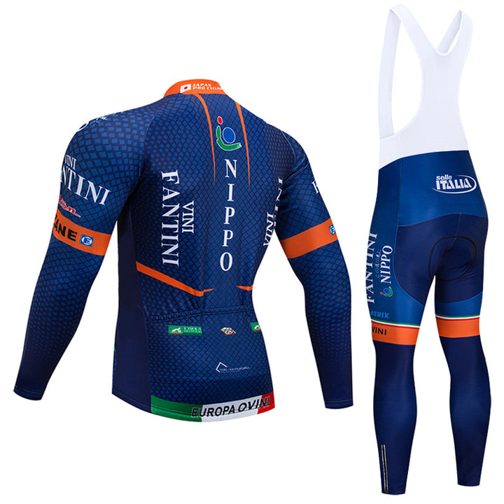 Cycling Jersey Long-sleeved Suit Warmth Thin Section - Blue Force Sports