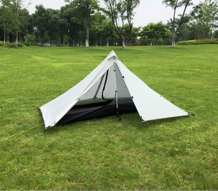 Portable camping pyramid tent single outdoor equipment camping supplies - Blue Force Sports