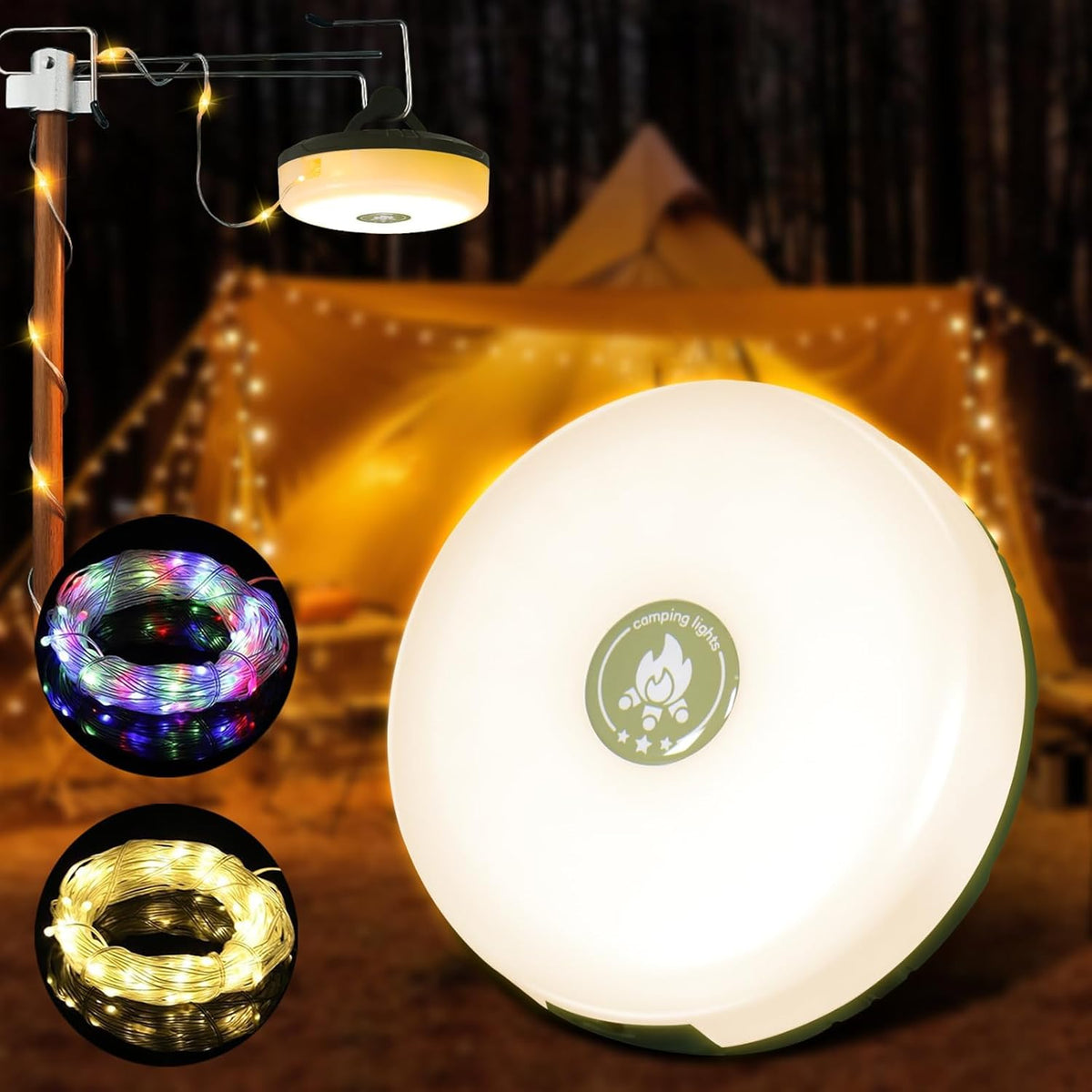 10 m LED Camping Light Strip with Rechargeable Battery