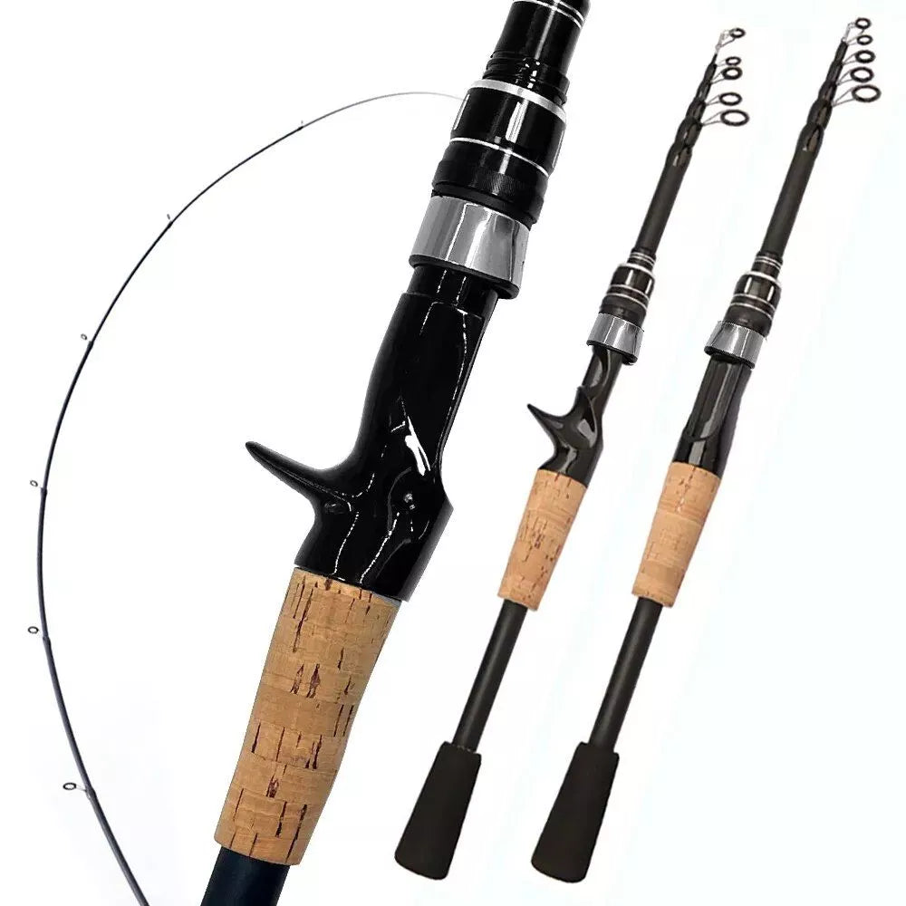 Professionelle Teleskop-Baitcasting-Angelrute