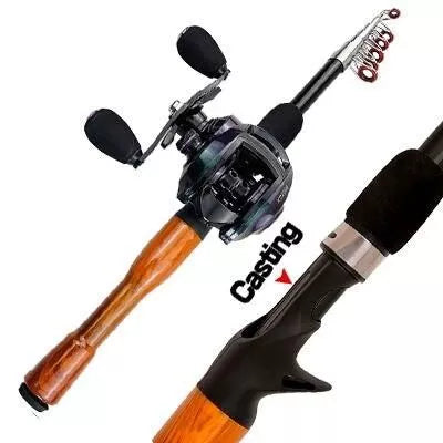 Combo de caña de pescar telescópica y carrete de baitcasting definitivos