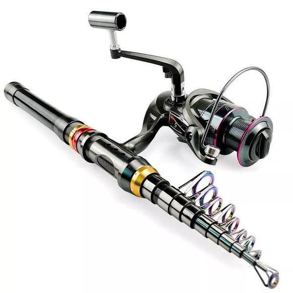 Ultimate Carbon Telescopic Fishing Rod and Reel Combo