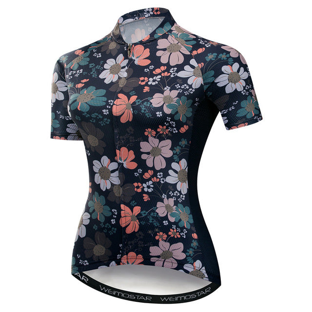 Women Cycling Jersey Shirt - Blue Force Sports