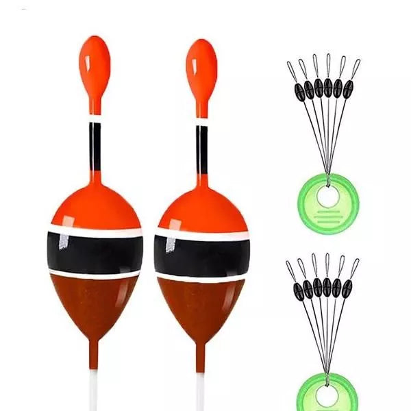 Hochwertiges Slip-Bobber-Set aus Balsaholz zum Angeln von Sonnenbarschen, Forellen und Barschen.