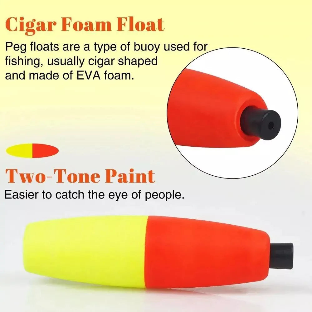 Versatile 50Pcs Fishing Peg Floats