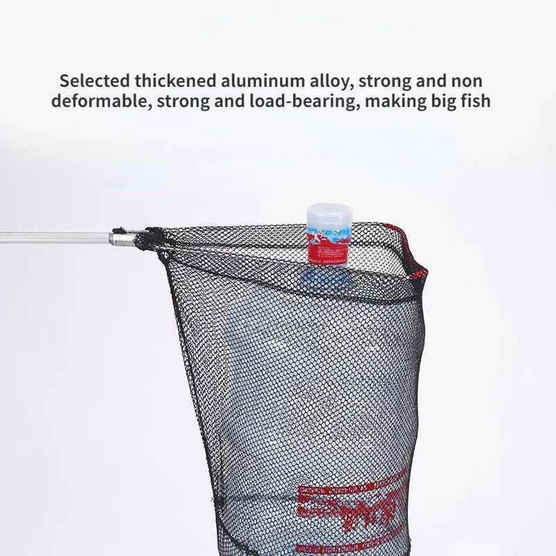 Tragbares dreieckiges Fischernetz aus Aluminium – zusammenklappbar und einziehbar