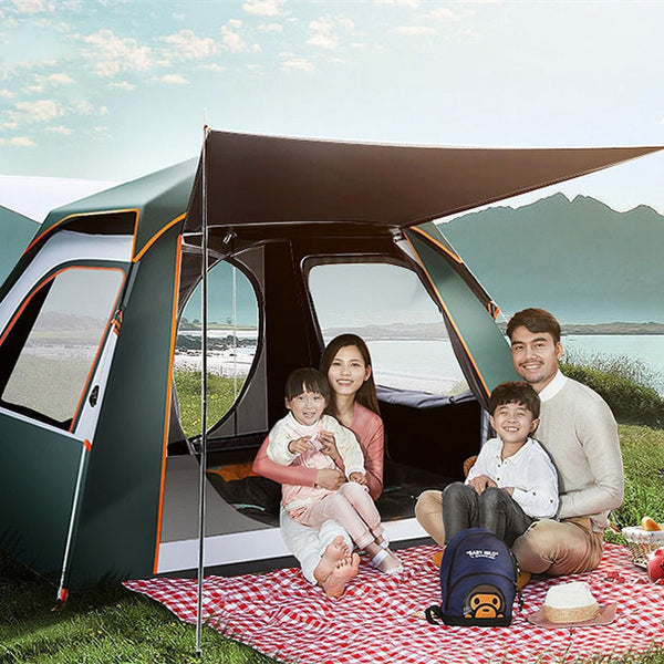 Foldable Automatic Thickening Sunscreen Wild Picnic Home Full Set Camping Tent - Blue Force Sports