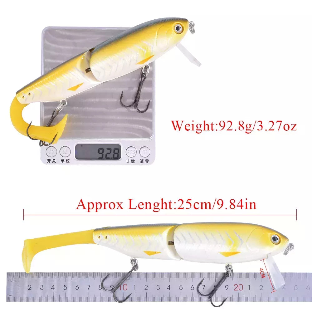 Señuelo de pesca multiarticulado de primera calidad de 9,84 pulgadas