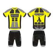 Long And Short-sleeved Thin Cycling Jersey With Balanced Wheels - Blue Force Sports