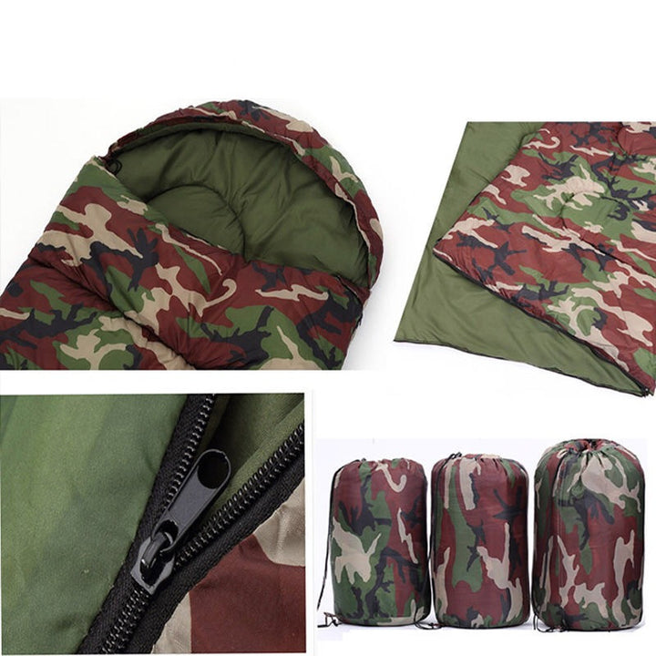 Camping emergency camouflage sleeping bag - Blue Force Sports