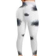 High waist hip tight tie-dye track pants - Blue Force Sports