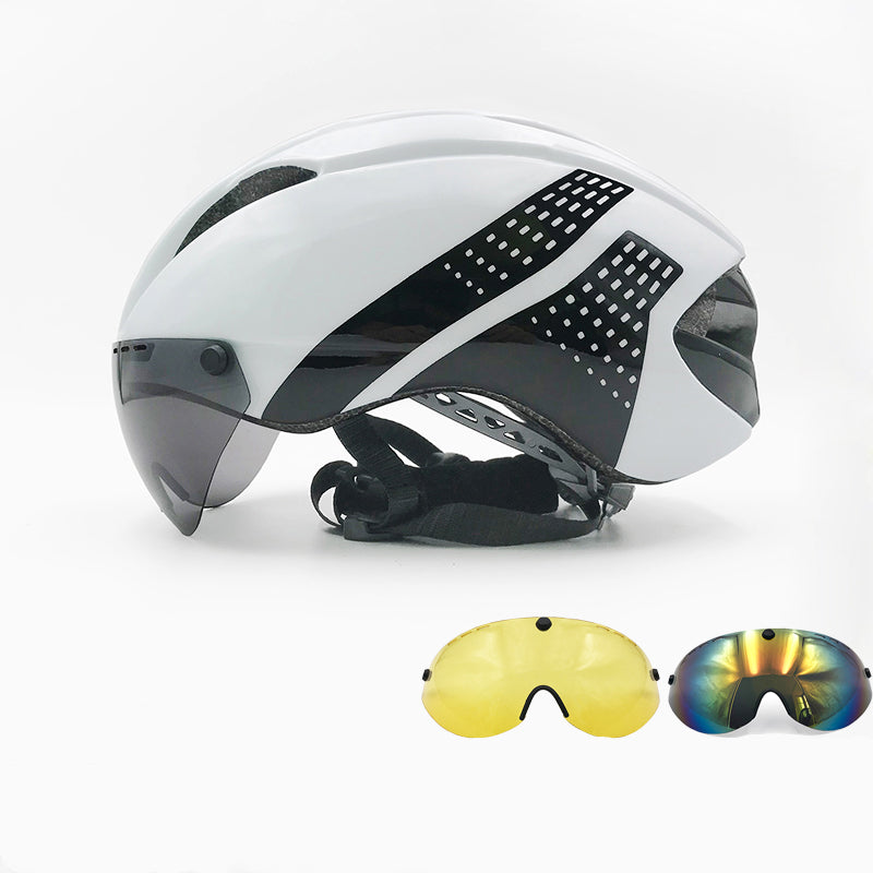 Mountain Bike Road Bike Magnetic Goggles Helmet - Blue Force Sports