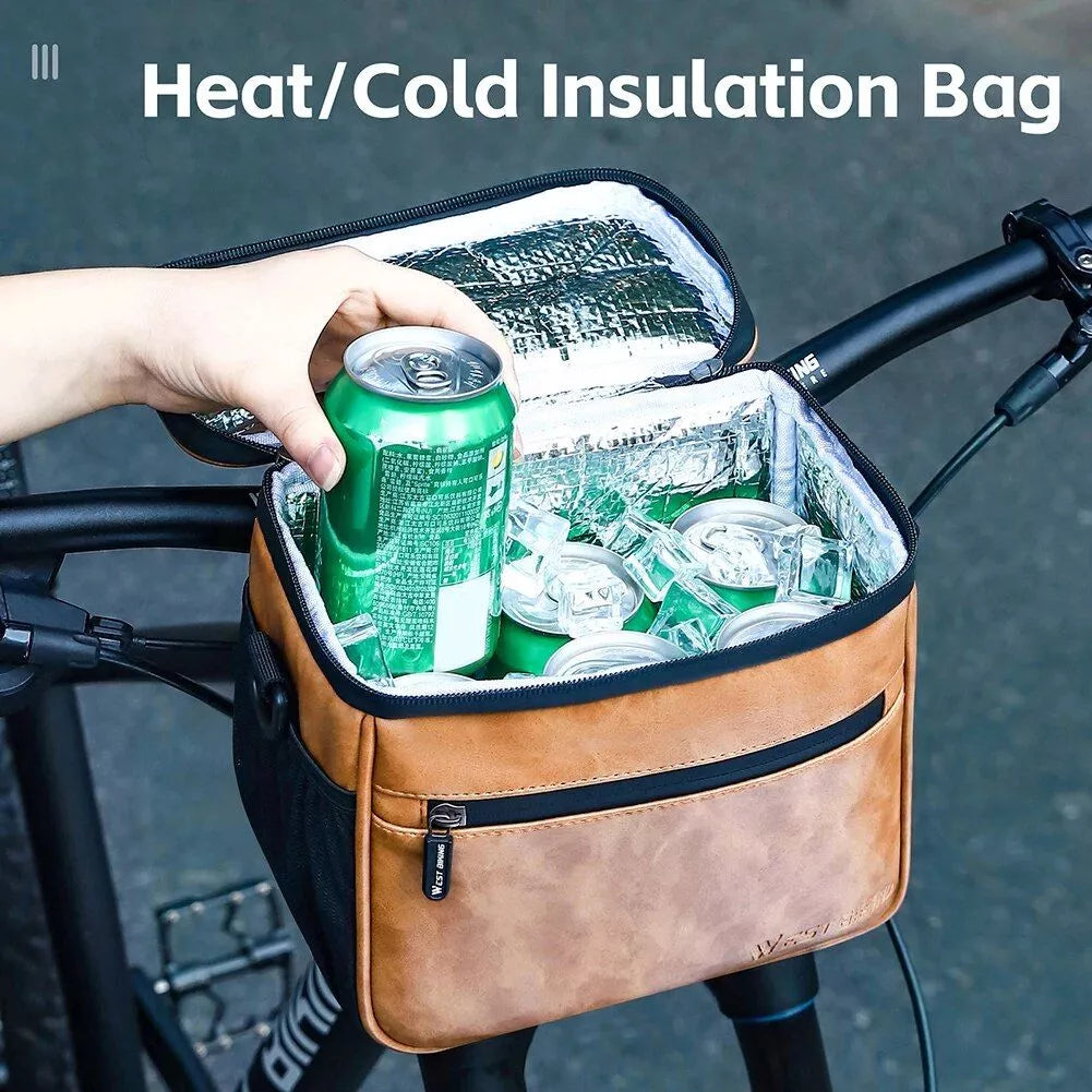 Bolsa impermeable para manillar de bicicleta con funda para teléfono con pantalla táctil