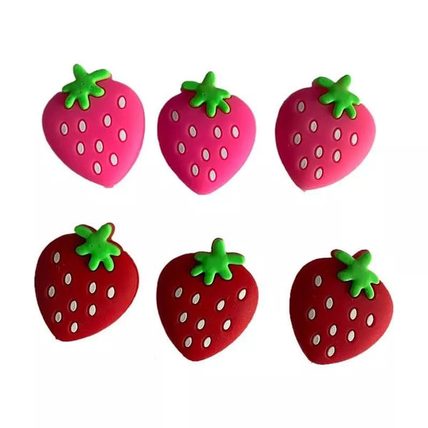 Strawberry-Shaped Tennis Racket Vibration Dampeners - 5Pcs Soft Silicon Shock Absorbers