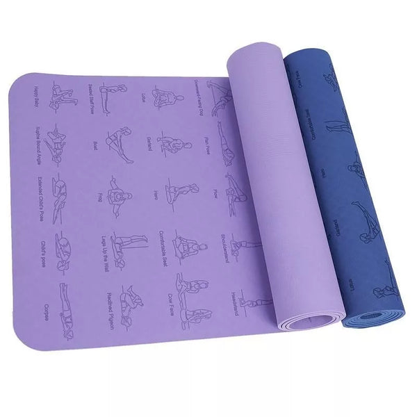 Premium Comfort & Anti-Skid Yoga Mat - 183x61cm, 6mm Thick, Eco-Friendly TPE, Ideal for Beginners