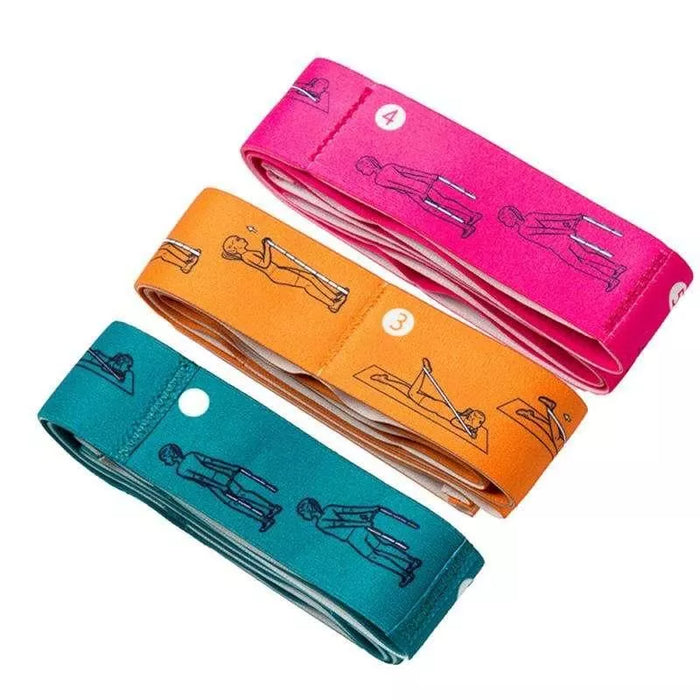 Multisegment-Fitness-Stretchband: Strapazierfähiges Nylon-Widerstands- und Yoga-Trainingsgerät