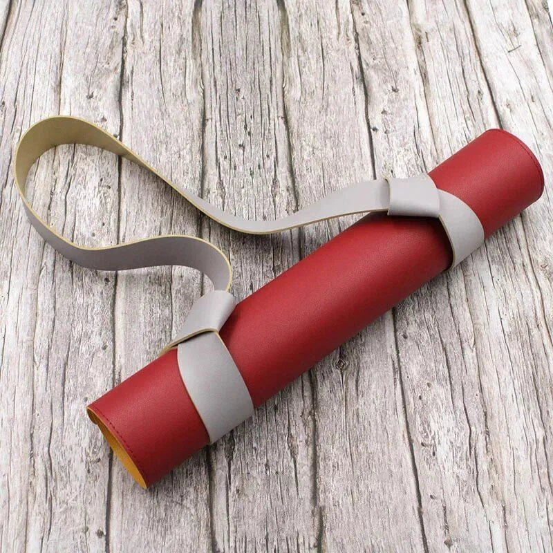 Correa elástica portátil de cuero para esterilla de yoga: simplifique su rutina de ejercicios