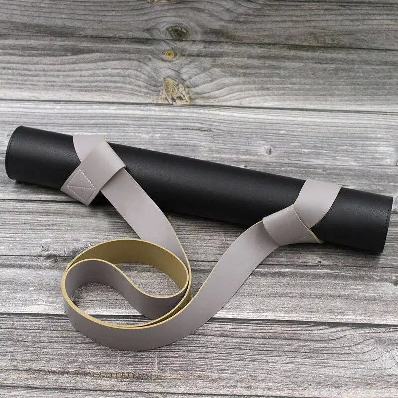Correa elástica portátil de cuero para esterilla de yoga: simplifique su rutina de ejercicios
