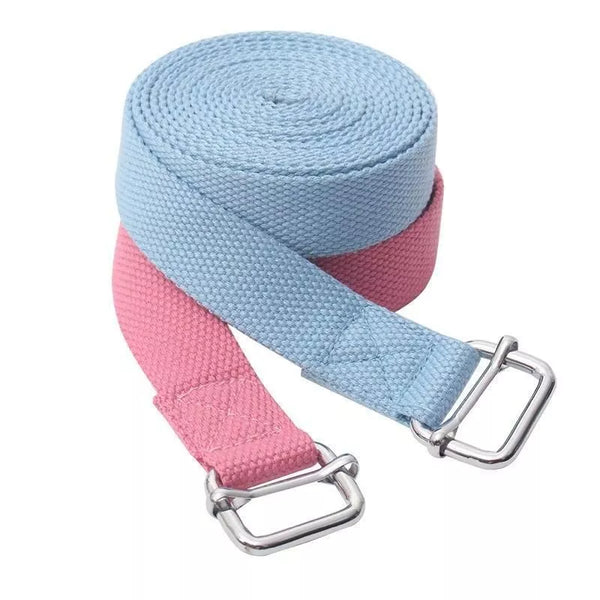 Premium Cotton Yoga Stretch Strap - 2.5m Durable D-Ring Belt for Enhanced Flexibility & Fitness