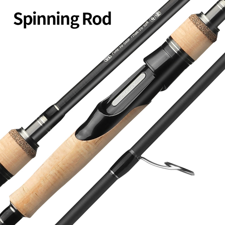 Three-section Lure Rod Adjustable Carbon Straight Handle Fishing Rod - Blue Force Sports