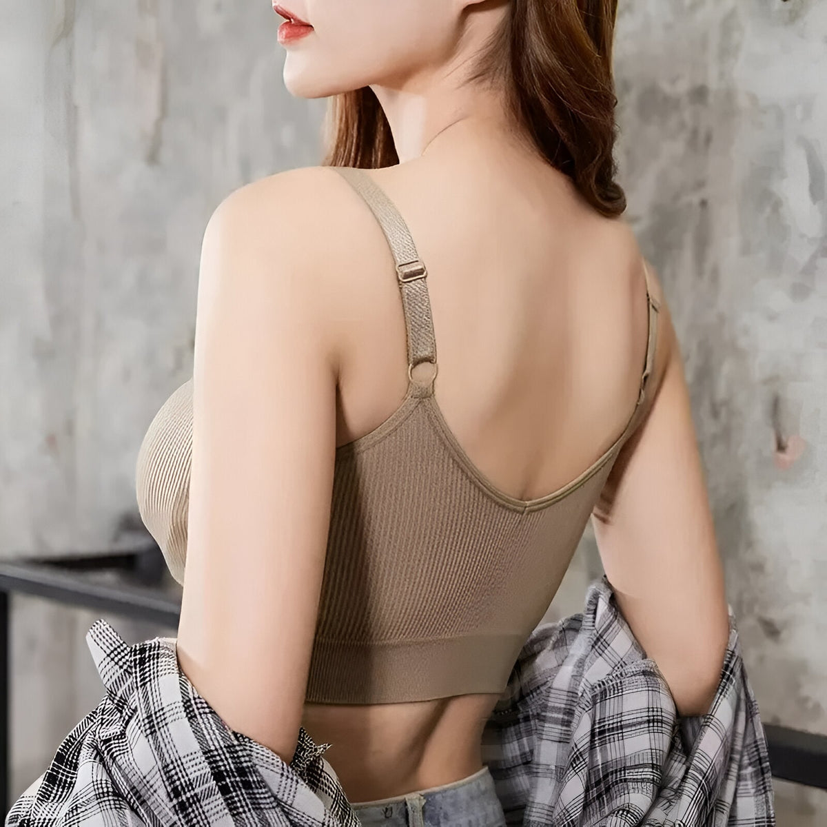 Nahtloses, bügelloses Fitness-Bralette für Damen