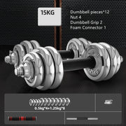 Men's Home Electroplating Pure Iron Barbell Set - Blue Force Sports
