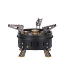 Portable Windproof Camping Cookout Gas Stove Holder Set - Blue Force Sports