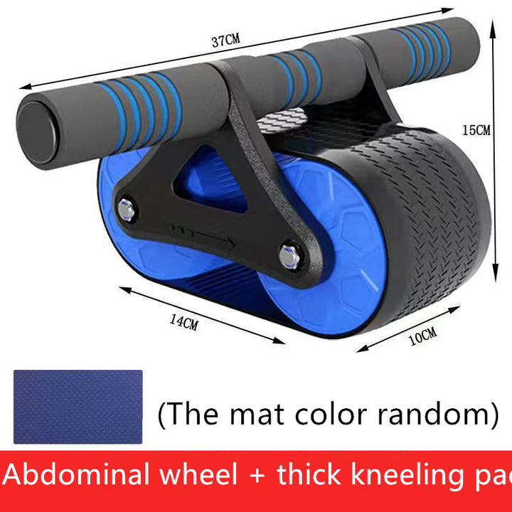 Double Wheel Abdominal Exerciser Women Men Automatic Rebound Ab Wheel Roller Waist Trainer Gym Sports Home Exercise Devices - Blue Force Sports