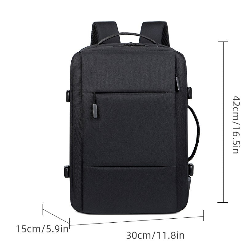 Klassischer erweiterbarer Reiserucksack mit USB-Ladeanschluss