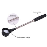 Golf 8 Section Antenna Pole Stainless Steel Ball Picker - Blue Force Sports