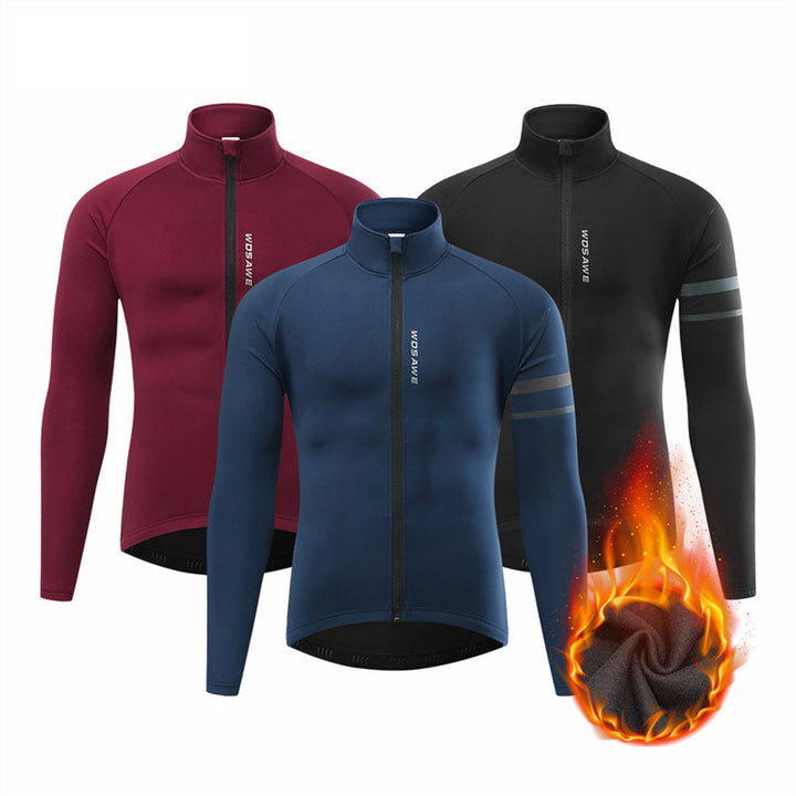 Men's Outdoor Off-road Mountain Sports Fleece Cycling Clothing - Blue Force Sports