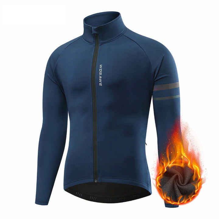 Men's Outdoor Off-road Mountain Sports Fleece Cycling Clothing - Blue Force Sports