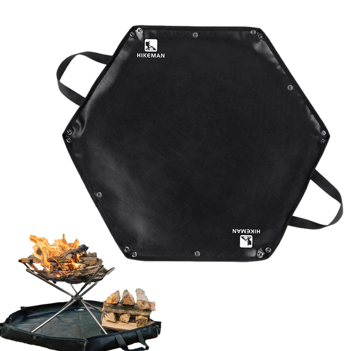 Esterilla hexagonal ignífuga para camping