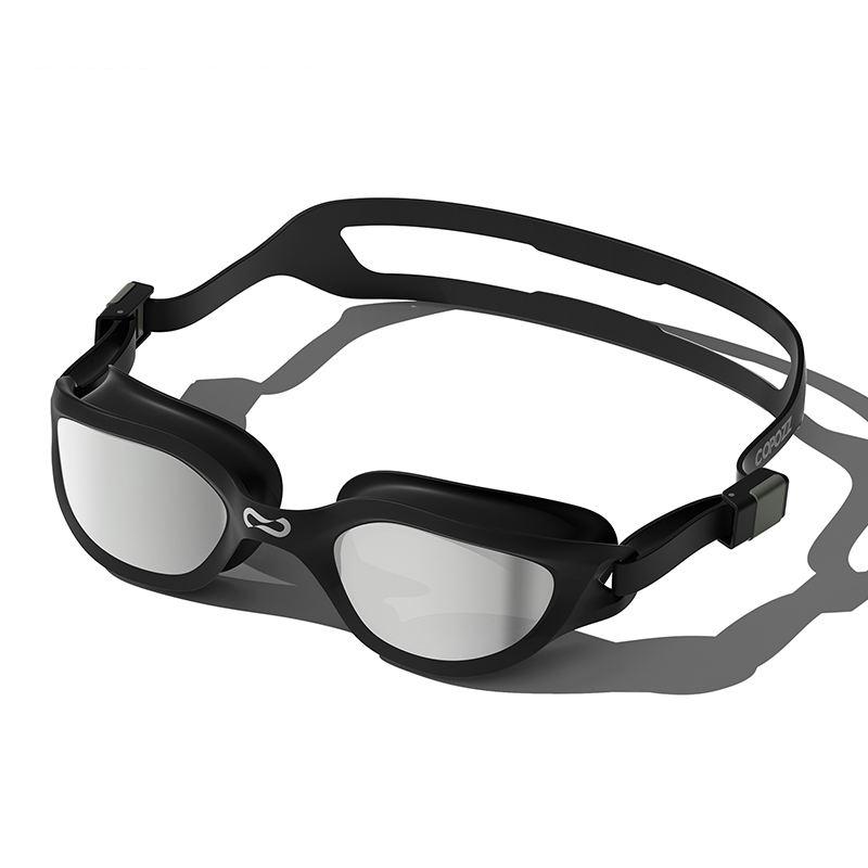 Professionelle verspiegelte Schwimmbrille mit Antibeschlag-Effekt, UV-Schutz und verstellbarem Silikonband