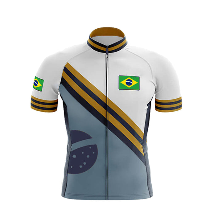 Summer Brazil Team Cycling Jersey Men's Tracksuit - Blue Force Sports