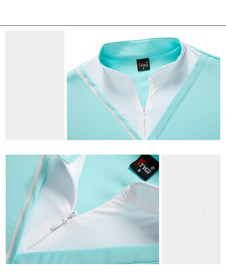 Golf Women's Long-sleeved T-shirt Stand-up Collar Sunscreen Korean Version Of Slim Sports - Blue Force Sports