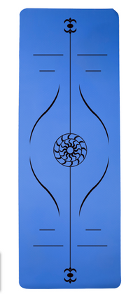 Yoga Mat Posture Line Non-slip Custom Fitness Mat For Beginners Plank Support - Blue Force Sports