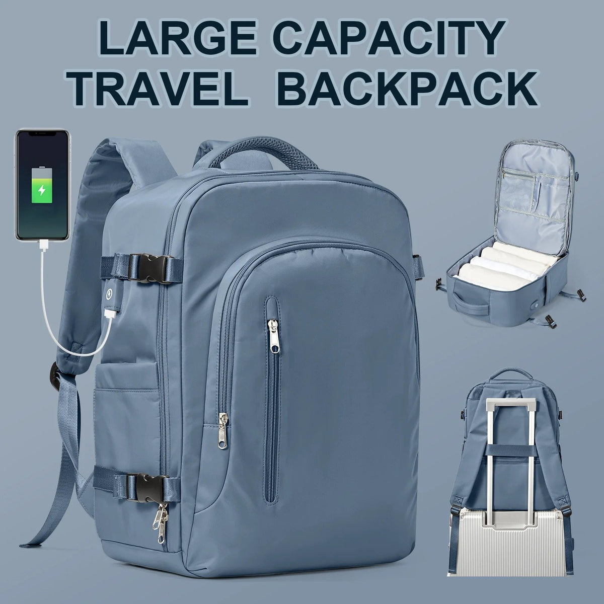 Mochila para portátil multiusos de gran capacidad