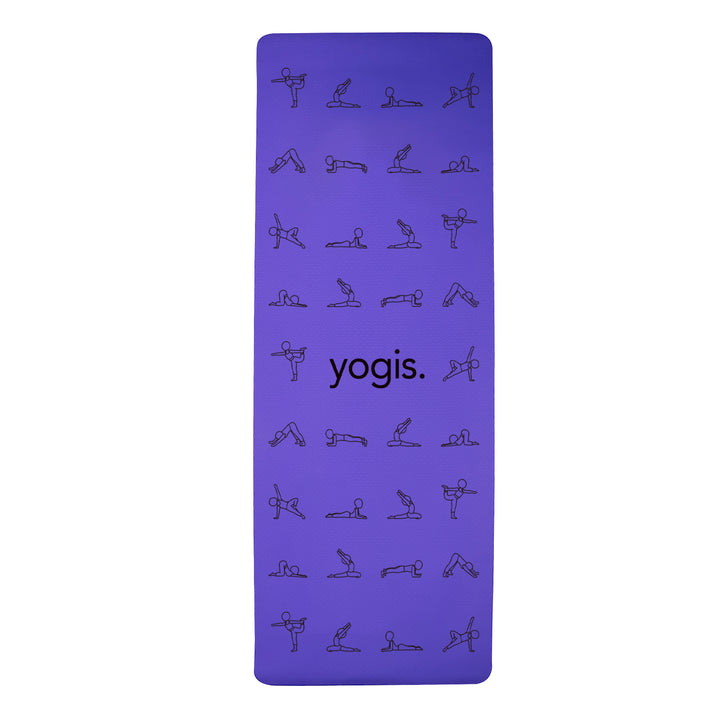 Yoga Mat Posture Line Non-slip Custom Fitness Mat For Beginners Plank Support - Blue Force Sports