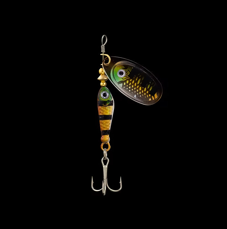 Señuelo de pesca giratorio de metal