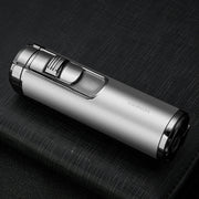 Cylindrical Metal Inflatable Four-straight Cigar Lighter - Blue Force Sports