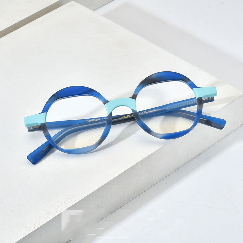 Color Blocking Plate Eyeglass Frame - Blue Force Sports