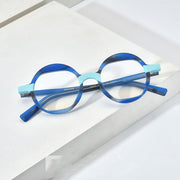Color Blocking Plate Eyeglass Frame - Blue Force Sports