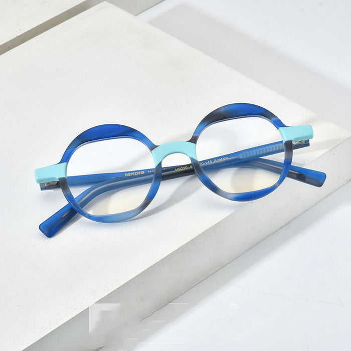 Color Blocking Plate Eyeglass Frame - Blue Force Sports